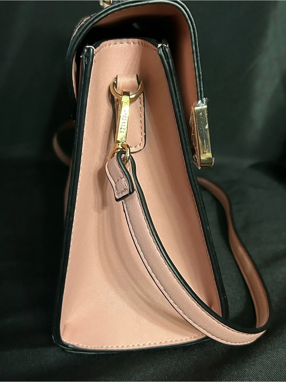 Dune London Pink Snake-Print Top Handle Crossbody Bag Sanitizer Holder NWOT
